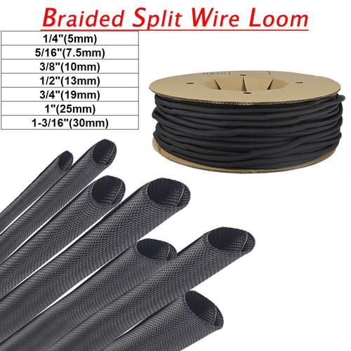 Braided split sleeve wire loom - braided,