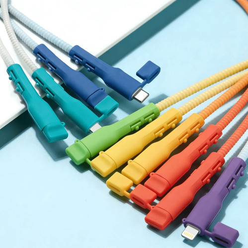 4pc silicone charging cable - 4pc,