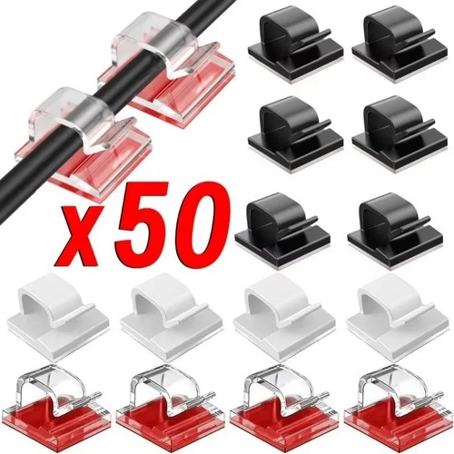 Cable clips self adhesive - clips, cord