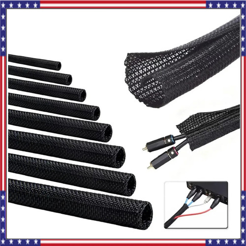 Split braided cable sleeve - split,